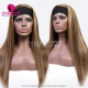 Highlights P4/27 Headband Scarf Wigs 180% Density Human Hair Wigs 100% Human Hair (Not Have Lace)