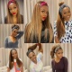 Highlights P4/27 Headband Scarf Wigs 180% Density Human Hair Wigs 100% Human Hair (Not Have Lace)