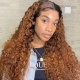 Ombre Color 1B/30 13x4 Lace Wig Loose Deep Wave 180% Density 100% Virgin Human Hair Natural Color