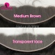 Transparent/Brown 13x4 Lace Frontal Human Virgin Hair Straight Hair Natural Color