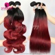 1B/99J Wine Ombre Color Royal Body Wave Straight Virgin Human hair Extension 1 Bundle 