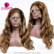 Highlights P4/27 Lace Frontal Wigs 130% Density Loose Deep Wave Virgin Human Hair With Natural Hairline