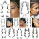 5 Pieces Fake Baby Hair Edges Tattoo Sticker Natural Temporary Waterproof Face Hairline Sleek Bangs