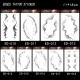 5 Pieces Fake Baby Hair Edges Tattoo Sticker Natural Temporary Waterproof Face Hairline Sleek Bangs