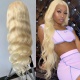 Blonde Color 613# 13x4/13x6 Full Frontal Lace Wigs 200% Density 100% Virgin Human Hair Wigs