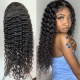 130% Density 1B# Top Quality Virgin Human Hair Deep Wave 13*4 Lace Frontal Wigs