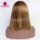 Highlights P4/27 BluntCut Short Bob Wigs 150% Density Straight Hair 100% Human Hair Lace Frontal Wigs