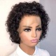 Lace Wig Pixie curly 13x1 Bob Lace Wigs 6inch Curly Remy Human Hair Wig 130% Density