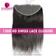 Royal Single Knots HD Lace 13*6 Frontals Human Hair With Baby Hair Natural Color