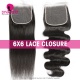 6x6 Lace Top Closure Human Virgin Hair Freestyle Free Part Middle Part Two Part Three Part