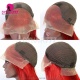 Color Red Queen 150% density Virgin Human Hair Straight Lace Front Wigs With Natural Hairline