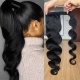 Ponytail Wrap Clip Hair Extensions 100% Unprocessed Remy Hair Extension