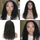 Color 1B# 13*4 Lace Frontal Wigs Deep Curly 130% Density Top Quality Virgin Human Hair 