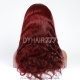 Color 99j Full Frontal 13x4 Lace Wigs 180% Density Straight Body Wave Deep Wave Deep Curly Water Wave Virgin Human Hair