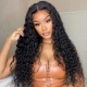 Color 1B# 13*4 Lace Frontal Wigs Italian Curly 180% Density Top Quality Virgin Human Hair with elastic band