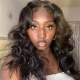 Color 1B# 13*4 Lace Frontal Wigs Body Wave 180% Density Top Quality Virgin Human Hair 