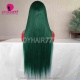 Dark Green Lace Front Wig 180% Density Straight Hair Virgin Human Lace Wig