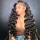 Color 1B# 13*4 Lace Frontal Wigs Loose Wave 300% Density Top Quality Virgin Human Hair