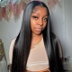 (New)Glueless HD Swiss 6x6 Lace Closure Wig 200% Density Virgin Human Hair Knots Bleached Pre Plucked Natural Color