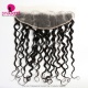 Transparent/Brown 13x4 Lace Frontal Human Virgin Hair Water Wave Natural Color