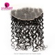 Transparent 13x6 Lace Frontal Water Wave Human Virgin Hair Natural Color
