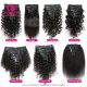 DY Hair Clip Ins Hair Extension 8pcs/120gram/ 1pack 100% Virgin Human Hair Extensions Natural Color 1B#