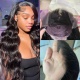 (Upgrade) Transparent Full Frontal 13x4 Lace Wigs 200% Density Virgin Human Hair Knots Bleached Pre Plucked Natural Color