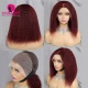 200% Density Kinky Straight Bob Wig 13x4 Full Frontal Lace Wigs 100% Human Hair