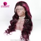 Purple Pink Highlight Color Lace Frontal Wigs 150% Density Body Wave Straight Hair Virgin Human Hair