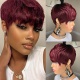 Wholesale Pixie Cut Wig Short Bob Wigs Fashion Style Put On Go Human Hair Wigs No Lace No Glue