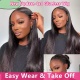 Glueless 4x4 Lace Closure Wigs 200% Density Pre Plucked Lace Wig 100% Virgin Human Hair Unprocessed Hair