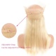 Royal Color 613 Blonde 360 Lace Band Frontal Bleached Knots Virgin Human Hair With Baby Hair