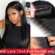 Glueless HD Swiss 13x4 Full Lace Frontal Wigs 200% Density Virgin Human Hair Knots Bleached Pre Plucked Natural Color