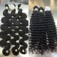 Top Raw Hair 1 Bundle Cuticle Aligned Raw Human Hair Bundles Natural Color 1B# (Could be bleached to color 613# )