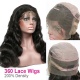 360 Lace Wig 200% Density Pre Plucked Virgin Human Hair Body Wave Natural Color