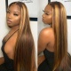 Glueless Wear Go Color P4/27 HD 5x5 Lace Closure Wigs 200% Density Virgin Human Hair Wigs