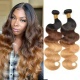 1B/4/27 Three Tone Ombre Color Royal Body Wave Straight 100% Virgin Hair Extension 1 Bundles