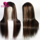 Highlighted Color HD 5x5 Lace Closure Wig 200% Density Pre Plucked Glueless Virgin Human Hair Lace Wigs
