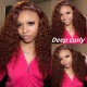 Auburn Reddish Brown Color 33B Full Frontal 13x4 Lace Wig 180% Density Straight Hair Virgin Human Lace Wigs