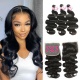 7x7 Top Lace Closure With 3 or 4 Bundles Standard Grade Virgin Hair Human Hair Extenions