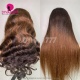 Stock Clearance Ombre Color Lace Front Wigs 180% density Top Quality Virgin Human Hair 