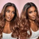 Ombre Color T1B/30 T1b/27 T1B/99J# HD 13x4 Lace Frontal Wigs 200% Density Glueless Wear Go Virgin Human Hair Wigs
