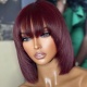 Transparent /HD 5x5 Lace Closure Bob Wigs 200% Density Glueless Wear Go Picture Color 5-7 Days Customs