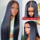 2x6 HD /Transparent Lace Closure Wigs 200% Density Pre Plucked Lace Wig 100% Virgin Human Hair Unprocessed Hair