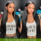 Transparent Full Frontal 13x4 Lace Wigs 200% Density Glueless Wear Go Lightly Plucked Bleached Lace Wig 100% Unprocessed Virgin Human Hair