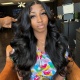 Customize 5-7 days Color 1# Jet Black HD 5x5 Lace Closure Wigs 200% Density 100% Virgin Human Hair