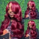 Customize 5-7 days Color 99J HD 5x5 Lace Closure Wigs 200% Density 100% Virgin Human Hair