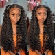 360 Lace Wig 200% Density Pre Plucked Virgin Human Hair Deep Wave Natural Color