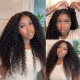 200% Density Deep Curly U Part Wigs V part Wigs Virgin Human Hair Wigs Natural Color