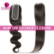 Raw HD 2x6 Lace Closure Raw Human Hair With Baby Hair Pre Plucked Lightly Bleached Natural Color